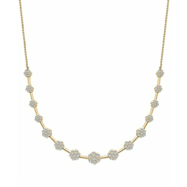 bvh C u fB[X lbNXE`[J[Ey_ggbv ANZT[ Diamond Flower Cluster Collar Necklace (2 ct. t.w.) in 14k Gold, 16