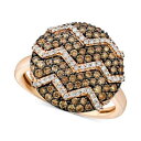@ fB[X O ANZT[ Chocolatier&reg; Diamond Zigzag Ring (9/10 ct. t.w.) in 14k Rose Gold Rose Gold
