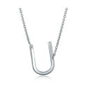 Vi Y lbNXE`[J[ ANZT[ Sterling Silver Sideways Initial Necklace Silver u