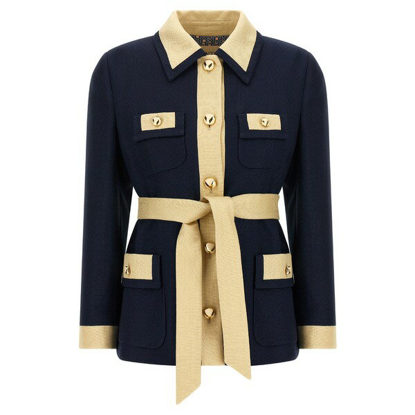 ƥ  ǥ 㥱åȡ֥륾  Valentino Garavani Belted Caban Blue