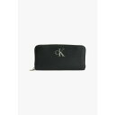 カルバンクライン カルバンクライン レディース 財布 アクセサリー MINIMAL MONOGRAM ZIP AROUND - Wallet - black