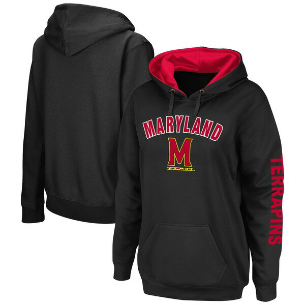 コロシアム レディース パーカー スウェットシャツ アウター Maryland Terrapins Colosseum Women 039 s Loud and Proud Pullover Hoodie Black