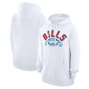 【送料無料】 スターター メンズ パーカー・スウェットシャツ アウター Buffalo Bills Starter Half Ball Team Fleece Pullover Hoodie White