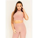 ミッシー エンパイア レディース カットソー トップス Neck Cropped Racer Crop Top(4)