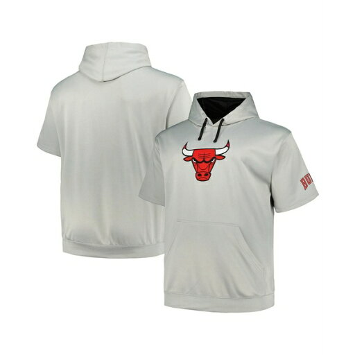 ファナティクス メンズ パーカー・スウェットシャツ アウター Men's Silver Chicago Bulls Big and Tall Logo Pullover Hoodie Silver ファナティクス メンズ パーカー・スウェットシャツ アウター Men's Silver Chicago Bulls Big and Tall Logo Pullover Hoodie Silver