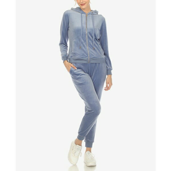 ホワイトマーク レディース パーカー・スウェットシャツ アウター Women's Velour Tracksuit Loungewea..