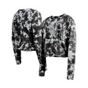ニューエラ レディース Tシャツ トップス Women's Black Chicago White Sox Tie-Dye Cropped Long Sleeve T-shirt Black