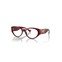 ヴェルサーチ レディース サングラス&アイウェア アクセサリー Women's Eyeglasses, VE3345 Bordeaux Transparent