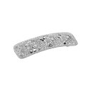 2028 レディース ヘアアクセサリー アクセサリー Women's Silver-Tone Flowers Bar Barrette Gray