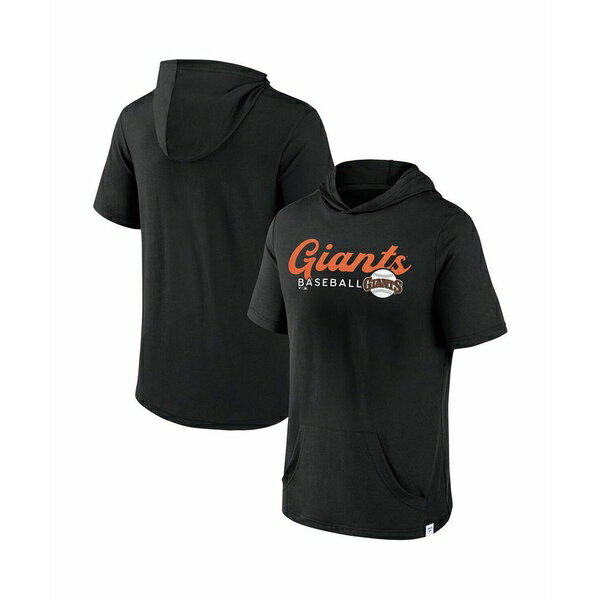 asty㤨֥եʥƥ  ѡåȥ  Men's Black San Francisco Giants Offensive Strategy Short Sleeve Pullover Hoodie BlackפβǤʤ13,480ߤˤʤޤ