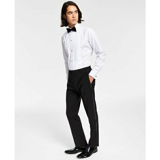 カルバンクライン メンズ カジュアルパンツ ボトムス Men's Slim-Fit Infinite Stretch Black Tuxedo Pants Black カルバンクライン メンズ カジュアルパンツ ボトムス Men's Slim-Fit Infinite Stretch Black Tuxedo Pants Black