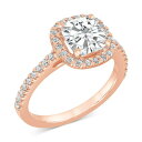 バッジェリーミシュカ レディース リング アクセサリー Certified Lab Grown Diamond Halo Engagement Ring (2-...