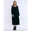 マザーフッドマタニティ レディース ワンピース トップス Women's Smocked Square Neck Long Sleeve Babydoll Ma...