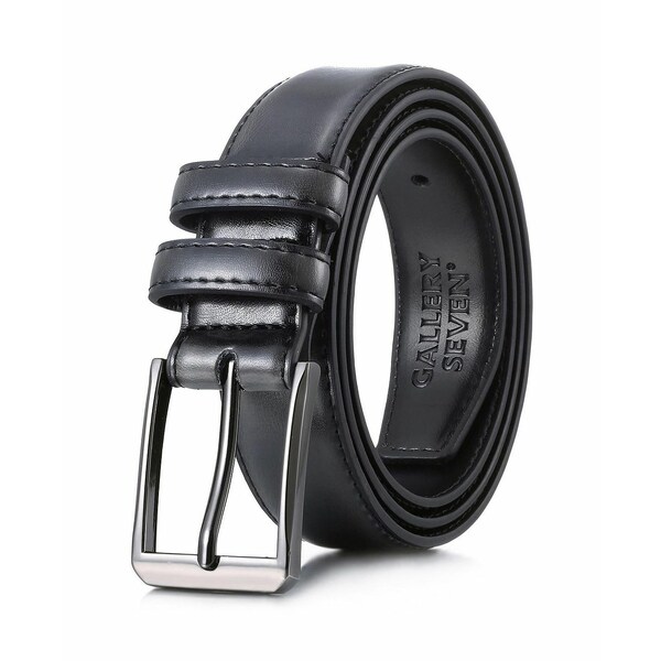 ギャラリー セブン メンズ ベルト アクセサリー Men's Traditional Single Leather Belt Black