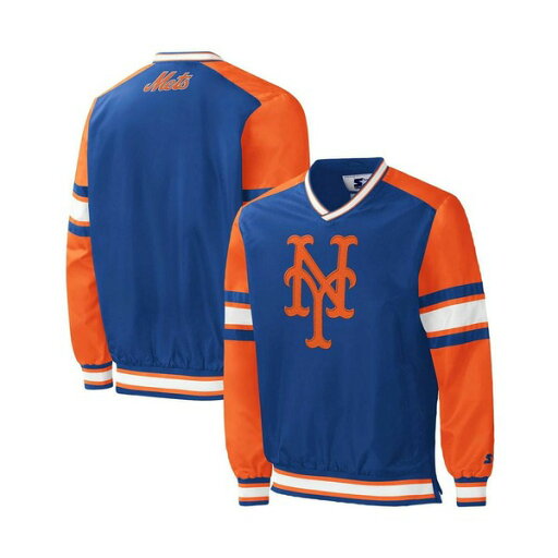 スターター メンズ ジャケット&ブルゾン アウター Men's Royal New York Mets Yardline V-Neck Pullover Windbreaker Royal スターター メンズ ジャケット&ブルゾン アウター Men's Royal New York Mets Yardline V-Neck Pullover Windbreaker Royal