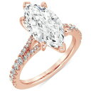バッジェリーミシュカ レディース リング アクセサリー Certified Lab Grown Marquise Diamond Split Shank Eng...