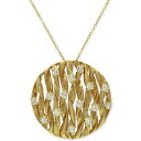 エフィー コレクション レディース ネックレス・チョーカー・ペンダントトップ アクセサリー D'Oro by EFFY Diamond Textured Cir...