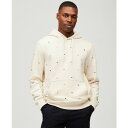 トミー ヒルフィガー メンズ パーカー・スウェットシャツ アウター Men's All-Over Flag Hoodie Ivory Petal