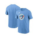 ナイキ メンズ シャツ トップス Men's Powder Blue Toronto Blue Jays Cooperstown Collection Team Logo T-Shirt Powder Blue(4)