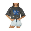 ゲームデイ レディース カットソー トップス Women's Gray Kentucky Wildcats Go Time Rhinestone Crop T-...
