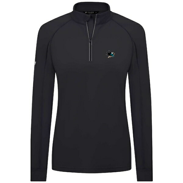 ٥륦 ǥ 㥱åȡ֥륾  San Jose Sharks Levelwear Women's Kinetic Insignia Core QuarterZip Pullover Top Black