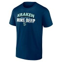 ファナティクス メンズ Tシャツ トップス Seattle Kraken Fanatics Branded Local TShirt Deep Sea Blue