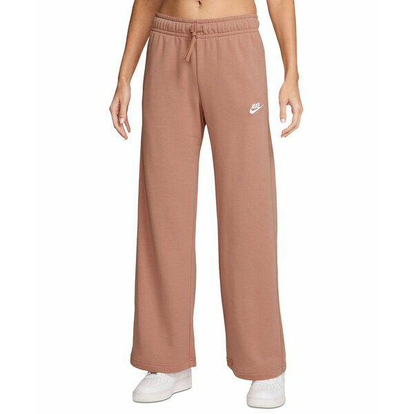 ナイキ レディース カジュアルパンツ ボトムス Women's Sportswear Club Fleece Mid-Rise Wide-Leg Sweatpants Rose Gold/white