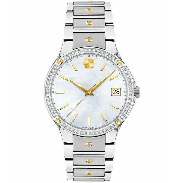 モバド レディース 腕時計 アクセサリー Women's Swiss SE Diamond (1/5 ct. t.w.) Gold-Tone PVD & Stainless Steel Bracelet Watch 32mm Two Tone