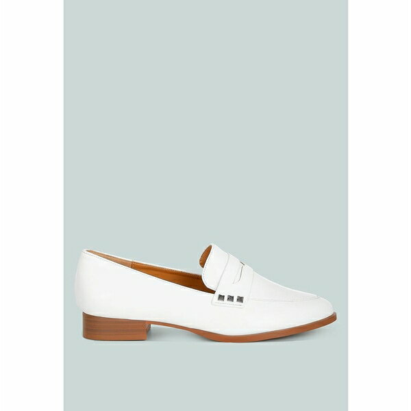 ラグ アンド コー レディース スリッポン・ローファー シューズ Patent Pleather Penny Loafers Women White