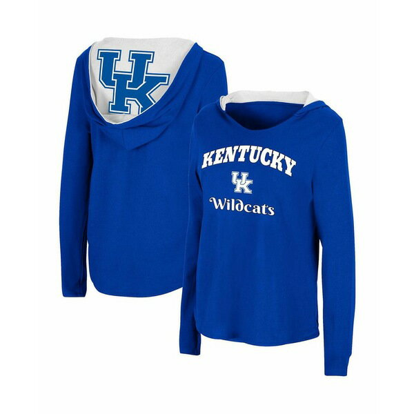 コロシアム レディース パーカー・スウェットシャツ アウター Women's Royal Kentucky Wildcats Catalina Hoodie Long Sleeve T-shirt Royal(4)