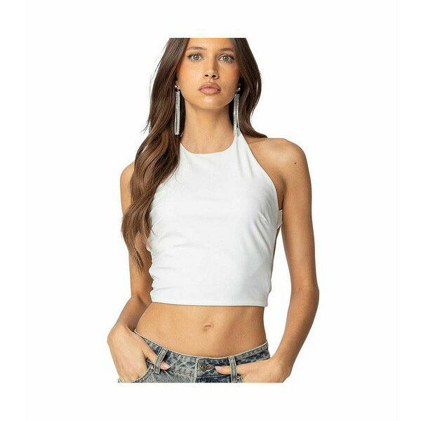 エディクテッド レディース カットソー トップス Womens Caity Backless High Neck Top Off-white