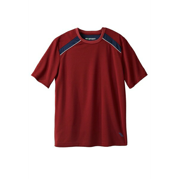キングサイズ メンズ シャツ トップス Big & Tall Power Wicking Tee Dark burgundy navy