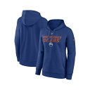 ファナティクス レディース カットソー トップス Women's Blue Edmonton Oilers Authentic Pro Core Primary Fleece Pullover Hoodie Blue