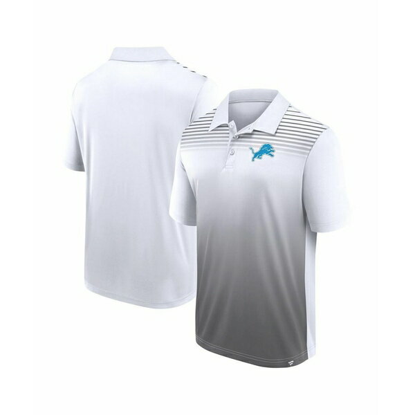 ロゴ アスレチック メンズ シャツ トップス Men's White/Gray Detroit Lions Sandlot Game Polo Shirt White, Gray