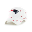 47ブランド レディース 帽子 アクセサリー Men's and Women's White New England Patriots Confetti Clean Up Adjustable Hat White(4)