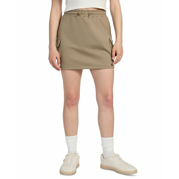 ゲス レディース スカート ボトムス Women's Carla Drawstring-Waist Cargo Mini Skirt Tree Branch(4)