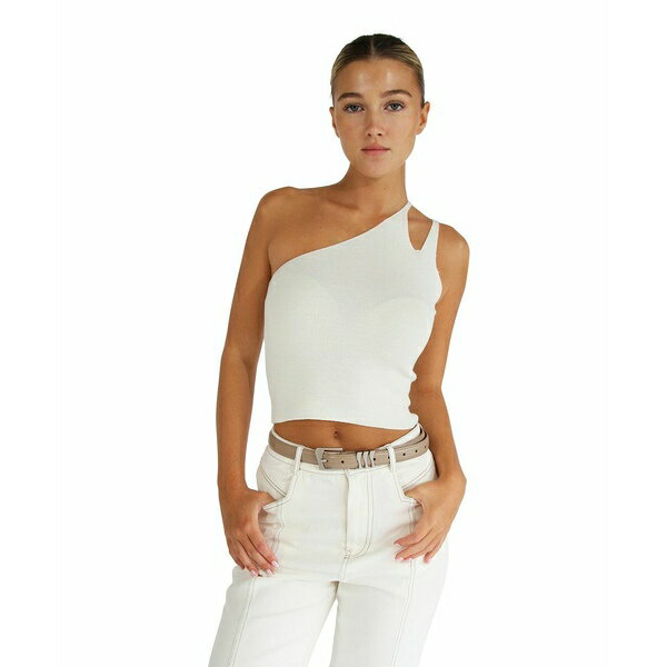 ベル アンド ブルーム レディース カットソー トップス Women's Symphony Double Strap Knit Crop Cream