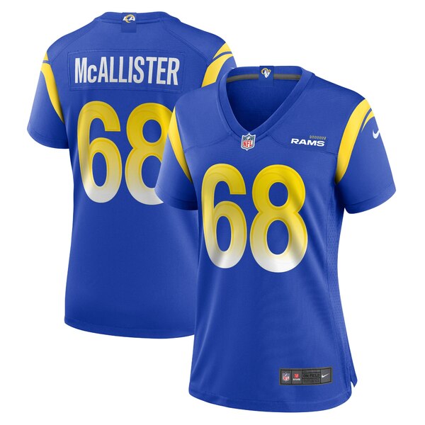 ナイキ レディース ユニフォーム トップス Mike McAllister Los Angeles Rams Nike Women's Home Game Jersey Royal