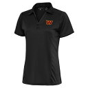 アンティグア レディース ポロシャツ トップス Washington Commanders Antigua Women's Team Logo Tribute Polo Charcoal