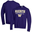 チャンピオン メンズ パーカー スウェットシャツ アウター Washington Huskies Champion Softball Stack Pullover Crewneck Sweatshirt Purple