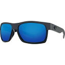 コスタデルマール メンズ サングラス・アイウェア アクセサリー Costa Del Mar Half Moon 580G Polarized Sunglasses Matte Black/Blue Mirror