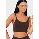ミッシー エンパイア レディース カットソー トップス Ribbed Scoop Neck Double Strap Crop Top