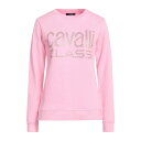 【送料無料】 カヴァリ クラス/ロベルト・カバリ レディース パーカー・スウェットシャツ アウター Sweatshirts Pink