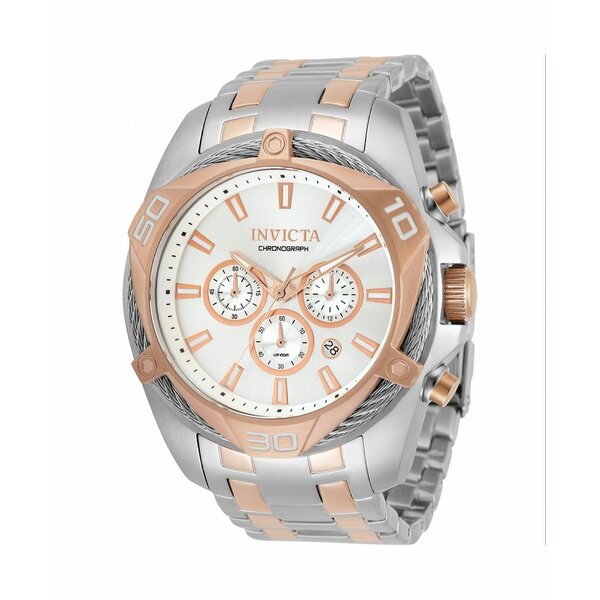 インビクタ メンズ 腕時計 アクセサリー Men's 34134 Bolt Quartz Chronograph Silver Dial Watch Silver