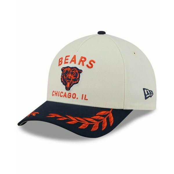 ニューエラ メンズ 帽子 アクセサリー Men's Cream/Navy Chicago Bears 2025 NFL Draft 9FORTY A-Frame M-Crown Adjustable Hat Cream, Navy