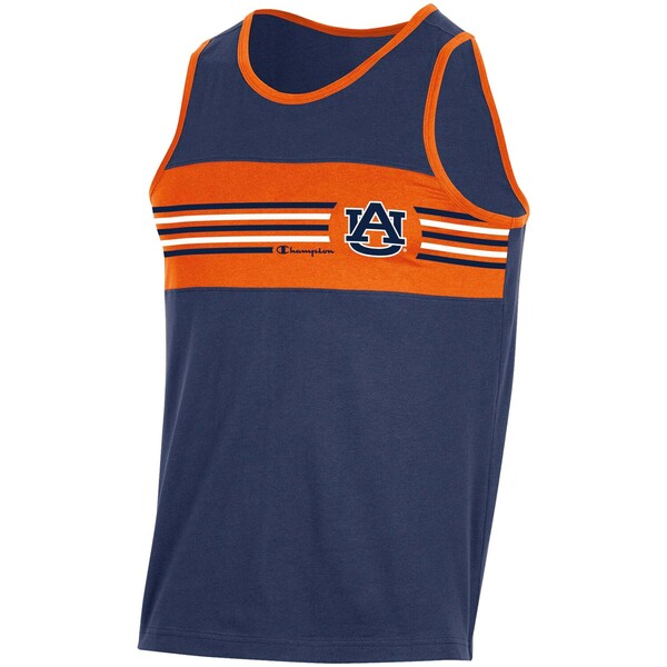 チャンピオン タンクトップ  メンズ チャンピオン メンズ Tシャツ トップス Auburn Tigers Champion Colorblock Tank Top Navy