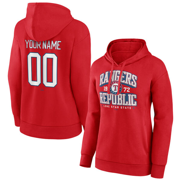 ファナティクス レディース パーカー・スウェットシャツ アウター Texas Rangers Fanatics Branded Women's Personalized Hometown Legend Pullover Hoodie Red