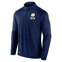 t@ieBNX Y WPbgu] AE^[ Notre Dame Fighting Irish Fanatics Branded Primary Logo Raglan QuarterZip Top Navy