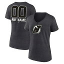 t@ieBNX fB[X TVc gbvX New Jersey Devils Fanatics Branded Women's Monochrome Personalized Name & Number VNeck TShirt Charcoal