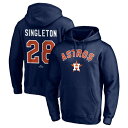 ファナティクス メンズ パーカー・スウェットシャツ アウター Houston Astros Fanatics Branded Personalized Winning Streak Name & Number Pullover Hoodie Singleton,Jon-28